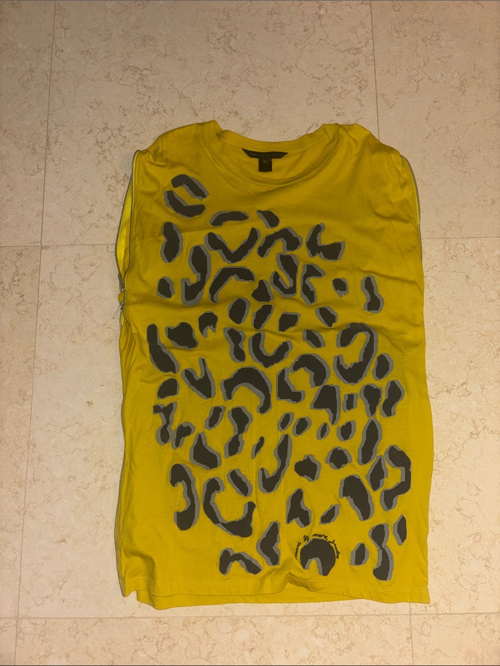 Marc by Marc Jacobs Yellow Leopard-Print Tank Top